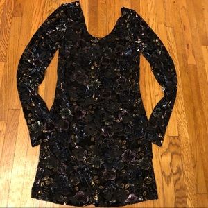 Free People Velvet Bodycon Mini Dress - M